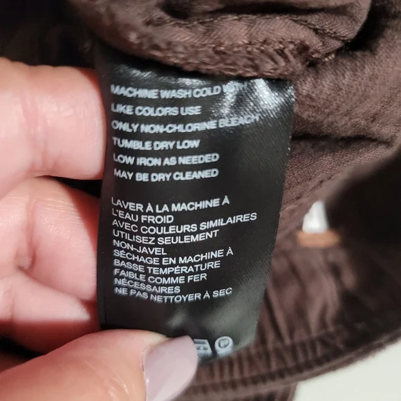 NEW Free People Tahiti Corduroy Cargo Boho Gorpcore Chocolate Brown Pants Size M - Picture 14 of 14